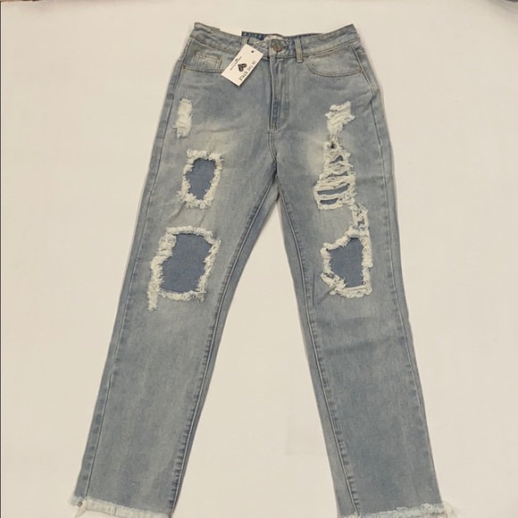 IN THE STYLE LIGHT BLUE JEANS NWT - Picture 2 of 4